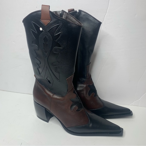 On Your Feet Bonanza Heeled Leather Western Boots - Picture 9 of 9
